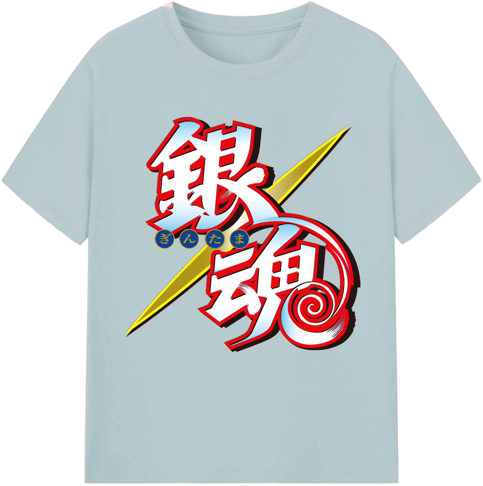 （画像用） ぎんたま 坂田銀時（さかたぎんとき） 神楽 志村新八（しむら しんぱち） GINTAMA Sakata Gintoki Kagura Shimura Shinpachi 綿100％半袖Tシャツ（フロントプリント）